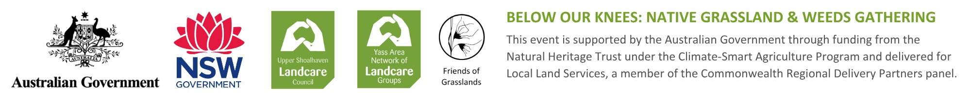 Below Our Knees Native Grasslands Workshop Acknowledgement inLine